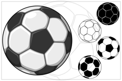 Soccer ball symbol surrounded by ribbon Product Image 4