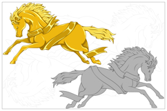 Wild horse riding with ribbon Product Image 4