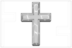 Winged Cross with Sacred Heart of Jesus Product Image 4