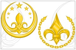 Fleur De Lis Vector Design Heraldic Symbol Product Image 5