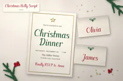 Christmas Holly Script - Festive Brush Script Font Product Image 3