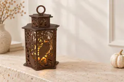 Midnight Garden Halloween Lantern Laser Cut SVG Product Image 2