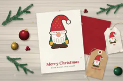3D Layered Christmas Gnome SVG Product Image 3