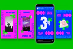 Music Festival Instagram story & Canva Template Product Image 4