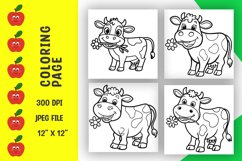 Cow coloring pages, coloring book Product Image 1