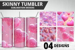 Valentines Love Skinny Tumbler PNG Wrap| Valentines Tumbler Product Image 1