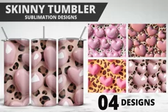 Valentines Love Skinny Tumbler PNG Wrap| Valentines Tumbler Product Image 1