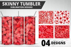 Flowers Tumbler Wrap | Sublimation Design | Tumble PNG Product Image 1