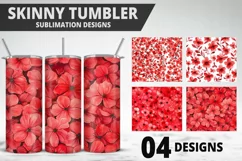 Flowers Tumbler Wrap | Sublimation Design | Tumble PNG Product Image 1