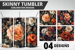 Rose Flowers Tumbler Wrap | Sublimation Design | Tumble PNG Product Image 1