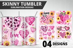 Lovely Hearts Tumbler Design | Valentine&#039;s Day Tumbler Wrap Product Image 1