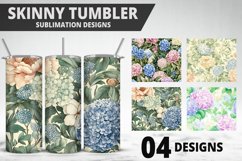 Flowers Tumbler Wrap | Sublimation Design | Tumble PNG Product Image 1