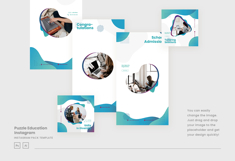 Puzzle School Instagram Post &amp; Story Template Product Image 5