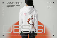 Women Hoodie Mockup Set Asian Model Studio. Generated Ai Product Image 4