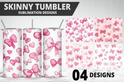 Lovely Hearts Tumbler Design | Valentine&#039;s Day Tumbler Wrap Product Image 1