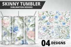 3D Flowers Tumbler Wrap | Sublimation Design | Tumble PNG Product Image 1