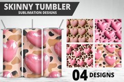 Valentines Love Skinny Tumbler PNG Wrap| Valentines Tumbler Product Image 1