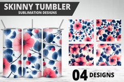 Flowers Tumbler Wrap | Sublimation Design | Tumble PNG Product Image 1
