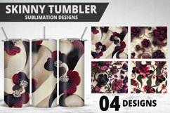 3D Flowers Tumbler Wrap | Sublimation Design | Tumble PNG Product Image 1