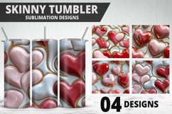 Valentines Love Skinny Tumbler PNG Wrap| Valentines Tumbler Product Image 1