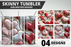 Valentines Love Skinny Tumbler PNG Wrap| Valentines Tumbler Product Image 1