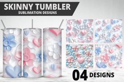 Valentines Love Skinny Tumbler PNG Wrap| Valentines Tumbler Product Image 1