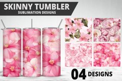 Flowers Tumbler Wrap | Sublimation Design | Tumble PNG Product Image 1