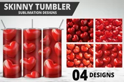 Valentines Love Skinny Tumbler PNG Wrap| Valentines Tumbler Product Image 1