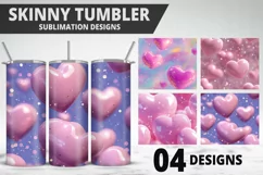 Valentines Love Skinny Tumbler PNG Wrap| Valentines Tumbler Product Image 1