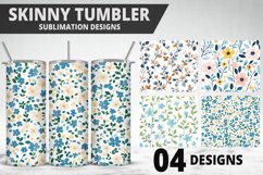 Flowers Tumbler Wrap | Sublimation Design | Tumble PNG Product Image 1
