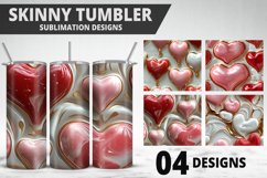 Valentines Love Skinny Tumbler PNG Wrap| Valentines Tumbler Product Image 1