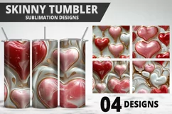 Valentines Love Skinny Tumbler PNG Wrap| Valentines Tumbler Product Image 1