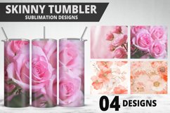 Flowers Tumbler Wrap | Sublimation Design | Tumble PNG Product Image 1