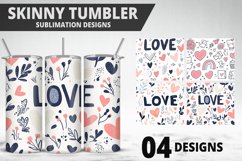 Lovely Hearts Tumbler Design | Valentine&#039;s Day Tumbler Wrap Product Image 1
