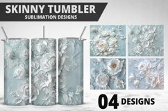 3D Flowers Tumbler Wrap | Sublimation Design | Tumble PNG Product Image 1