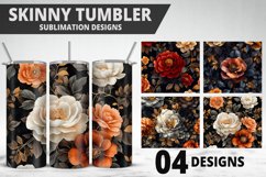 Rose Flowers Tumbler Wrap | Sublimation Design | Tumble PNG Product Image 1