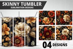 Rose Flowers Tumbler Wrap | Sublimation Design | Tumble PNG Product Image 1