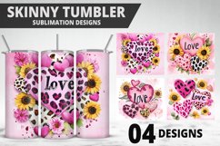 Lovely Hearts Tumbler Design | Valentine&#039;s Day Tumbler Wrap Product Image 1