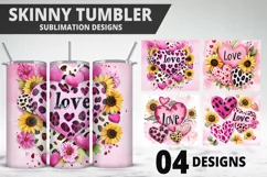 Lovely Hearts Tumbler Design | Valentine's Day Tumbler Wrap Product Image 1