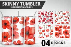Flowers Tumbler Wrap | Sublimation Design | Tumble PNG Product Image 1