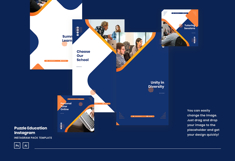 Education Instagram Ads Puzzle Template PSD &amp; AI Product Image 5