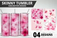 Flowers Tumbler Design | Valentine's Day Tumbler Wrap Product Image 1