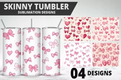 Lovely Hearts Tumbler Design | Valentine's Day Tumbler Wrap Product Image 1