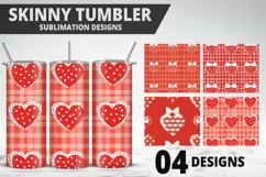 Lovely Hearts Tumbler Design | Valentine's Day Tumbler Wrap Product Image 1