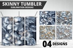 3D Flowers Tumbler Wrap | Sublimation Design | Tumble PNG Product Image 1