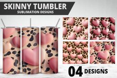 Valentines Love Skinny Tumbler PNG Wrap| Valentines Tumbler Product Image 1
