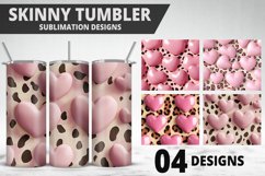 Valentines Love Skinny Tumbler PNG Wrap| Valentines Tumbler Product Image 1