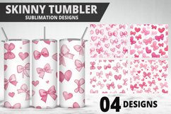 Lovely Hearts Tumbler Design | Valentine&#039;s Day Tumbler Wrap Product Image 1