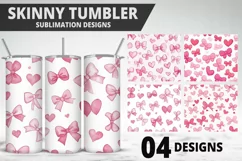 Lovely Hearts Tumbler Design | Valentine's Day Tumbler Wrap Product Image 1