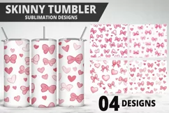 Lovely Hearts Tumbler Design | Valentine's Day Tumbler Wrap Product Image 1